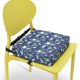 thumbnail image 1 of Dznils Asiento Booster para Mesa de Comedor, con Hebillas de Seguridad, Fondo Antideslizante, Animales Marinos Marinos, 1 of 10