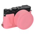 thumbnail image 2 of Estuche protector de cuero sintético para cámara Leica D-Lux 8, con tapa para lente y correa para el hombro, color verde, rosa y multicolor, 2 of 5