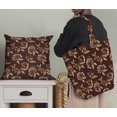 thumbnail image 5 of Soimoi Florals Print, Poly Taffeta Fabric, Decor Sewing Fabric by The Yard 56 Inch Wide, Decorative Fabric for Outdoor Upholstery, Umbrellas and Home Accents, Brown, 5 of 6