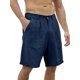 thumbnail image 3 of Lucakuins - Pantalones cortos de lino y algodón para hombre, informales, de corte clásico, con cordón frontal plano, pantalones cortos de playa de verano con bolsillos Lucakuins moda, 3 of 5