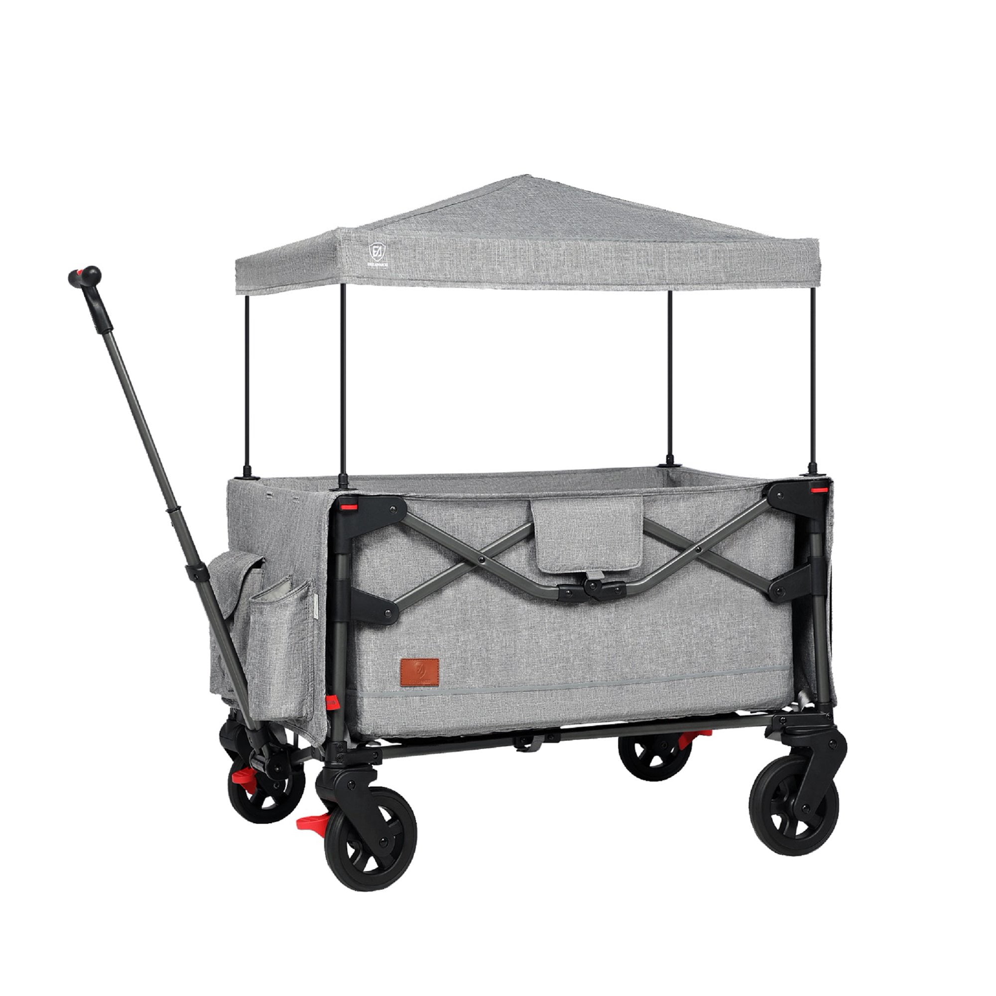 EVER ADVANCED Carryon Foldable Wagon Stroller for 2 Kids with 5Point Harness, Lightweight