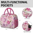 thumbnail image 6 of Womens Pioneer Flower Floral Print Pattern Lunch Box for Work,Insulated Lunch Bag for Women,Loncheras Para Mujer,Leakproof Adult Lunch Bag for Work,Beach,Travel,Picnic,Camping, 6 of 7