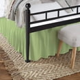 thumbnail image 2 of Ruffle Bed Skirt with Split Corners - 14" Tailored Drop Dust Ruffle Bedskirt Three Sided Coverage - 100% Microfiber -Wrinkle Free-Full-XL Size-Sage Solid, 2 of 5