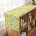 thumbnail image 6 of Table Runners 70 Inches Long Dress Scarves, Farmhouse Daisy Farmhouse Coffee/Dining/Kitchen Table Decor, Holiday Table Runner, Spring Watercolor Yellow White Floral Green 13x70 Inch, 6 of 9