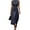 Navy, variant on Women's Round Neck Sleeveless Midi Sheath Dress with Zip Up Closure Ideal For Office Or Party Polyester% Spandex fabric