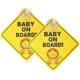 thumbnail image 1 of ZHAOCHENG letreros de bebé a bordo para coche, pegatina de advertencia de seguridad para bebé, letrero magnético, letreros de bebé a bordo con ventosa (amarillo), 1 of 5