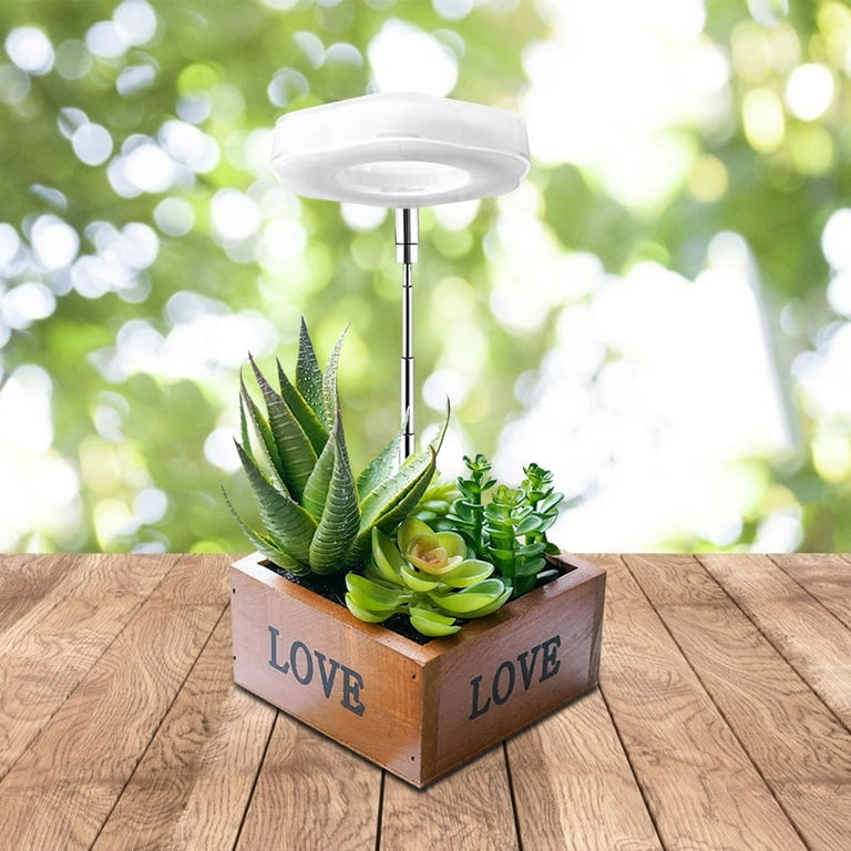 OAVQHLG3B Plant Grow Light for Indoor Plant Bamboo Mini LED Grow Light Garden Height Adjustable