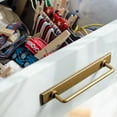 thumbnail image 3 of Goo-Ki 5'' Center to Center Antique Brass Cabinet Bar Pulls with Backplate, Vintage Classic Retro Drawer Handles Closet Home Kitchen Improvement Hardware, 2 Pack, 3 of 7