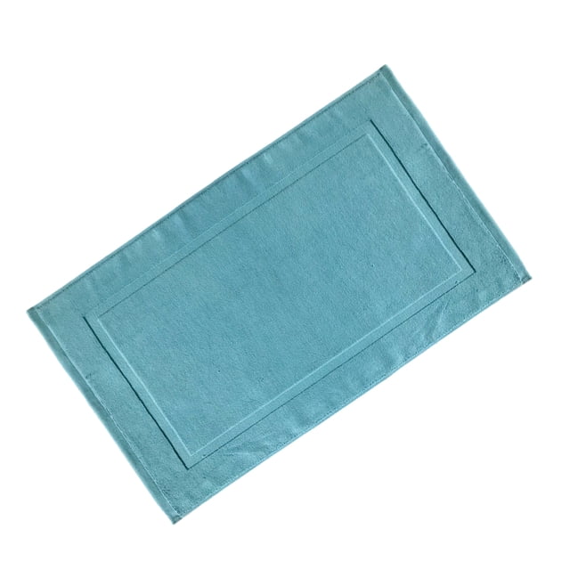 Yuarrent Alfombrilla De Baño De Algodón Jacquard Plana Y Denso Para Baño Es Y Cómoda De Color Blanco Juegos de accesorios de baño lago azul