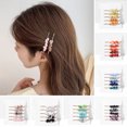 thumbnail image 2 of 5Pcs Exquisite Elegant Metal Hair Clips Natural Irregular Crushed Faux Stone Decor Girls Hairpins Simple Headwear, 2 of 7