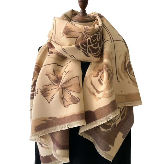 Luxurious Hibiscus Flower Scarf
