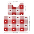 thumbnail image 2 of Hearts Valentine'S Day Bathroom Rugs Set 2 Pieces, Bathroom Set - Quick Drying Bath Mat And U-Shaped Toilet Rug, Water Absorbent Bath Carpet For Bedroom Floor Living Room, Machine Washable, 2 of 6