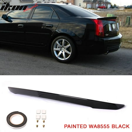 Lip Mount Spoiler - Fits 03-07 Cadillac CTS Sedan OE Style Rear Trunk Spoiler ABS Flush Mount