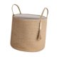 thumbnail image 1 of Cesto para mantas Strade Fareast Limited cesta de madera con cuentas decorativas Amarillo, 1 of 8