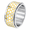 Silver, variant on Men's Honeycomb Spinner Ring, Stainless Steel 12mm Glow Fidget Wide Band, Rotating Hexagon Design, US Sizes 7-12, Mechanical Style, Gift for Him for Birthdays, Graduation and Holidays
