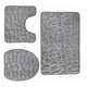 thumbnail image 3 of 3 alfombrillas de baño con relieve de adoquines, antideslizantes, para tapa de inodoro, color gris, 3 of 12