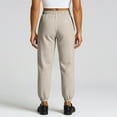 thumbnail image 6 of Fleece Active Tech Joggers for Men, Mens Sweatpants with Zipper Pockets Beige M, 6 of 8