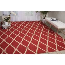 Nourison Portico Geometric Red 8' x 10'6" Area Rug, (8x11)