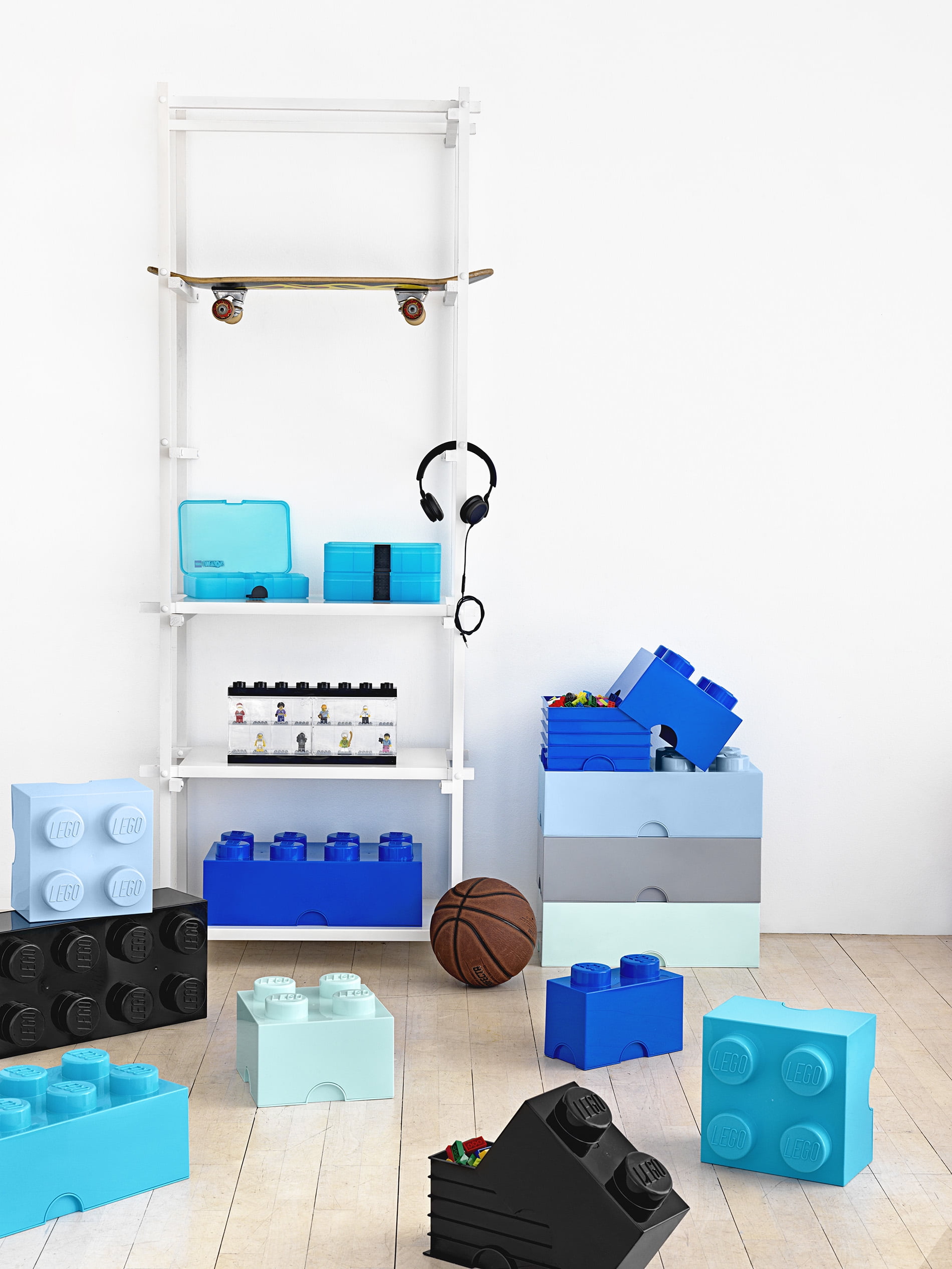LEGO Storage Brick 8 2 Drawers Aqua Light Blue Walmart