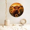 thumbnail image 5 of Picia Vintage Sunflower Cow B Pattern Bone China Decorative Plate – Wall Decor with Stand and Adhesive, Elegant Ornament for Living Room, Office, or Entryway-10in, 5 of 6