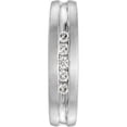 thumbnail image 4 of USA - 14k White Gold AA Diamond Square Men's Band, 4 of 7