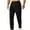 Black, variant on Enjoytime Mens Stretch Pants Solid Color Elastic Waist Tapered Trousers Lightweight Active Workout Athletic Pants for Men Black S