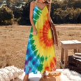 thumbnail image 2 of Colorful Swirls Tie-dye Sleeveless Dress Women's Luxury Party Dress Birthday Dresses for Women, 2 of 7