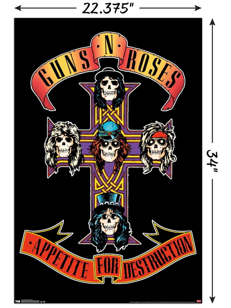 Guns N' Roses - Cross Wall Poster, 22.375