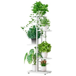 Bamworld Étagère d'angle pour plantes d'intérieur ou d'extérieur à 5  niveaux - 11 étagères en pot - Support pour plantes en bois de jardin -  Support pour plantes en coin de pelouse