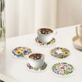 thumbnail image 4 of Flower Themed Heat Placemat For Dining Table Kitchen Acrylic Table Mat Elegant Floral Design Indoor Use Tall round Kitchen Table Set for 4 Hot Place Mats Camping Table Setting for 4 Plate Mat Glam, 4 of 9