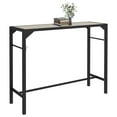 thumbnail image 2 of Outsunny Outdoor Bar Table, 47" Patio Bar Height Table with Built-In Bottle Opener, Plastic Top with Wood Grain and Steel Frame, Light Brown, 2 of 9