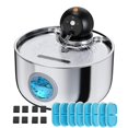 thumbnail image 1 of Fuente de agua para gatos NOBXBON de 2,6 L inalámbrica de acero inoxidable, 1 of 9