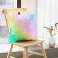 thumbnail image 5 of LALILO Throw Pillow Covers Glitter Rainbow Sky Pastel Color Bright Mermaid Sparkle Unicorn Colorful Backdrop Set of 2 Square 18 x 18 Inch Pillowcase, 5 of 5