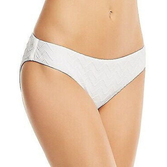 Soluna IVORY Chevron Full Moon Bikini Swim Bottom, US Medium