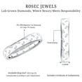 thumbnail image 5 of Rosec Jewels Lab Grown Diamond Eternity Wedding Band for Women - EF-VS Grade - Baguette Diamond Band - Gift for Special Occasions, 18K White Gold, US 6.50, 5 of 8