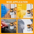 thumbnail image 4 of SPBTAR 1000W Paint Sprayer, Electric HVLP Spray Paint Gun with 1500ML Cup & 10 Disposable Cups, 3 Brass Nozzles & Spray Patterns for Furniture, Fence, Wall & DIY Painting, 4 of 11