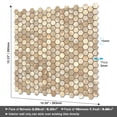 thumbnail image 6 of BeNice Peel and Stick Backsplash Tiles for Kitchen Hexagon Metal Mosaic Gold Champagne, 6 of 10