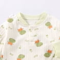 thumbnail image 6 of CAUYDY Baby Bodysuit Long Sleeve Romper Newborn Fall Winter Pajamas Preemie Infant Boys Girls Sleepers Loungewear Sizes 3-6 Months,Light Green, 6 of 7