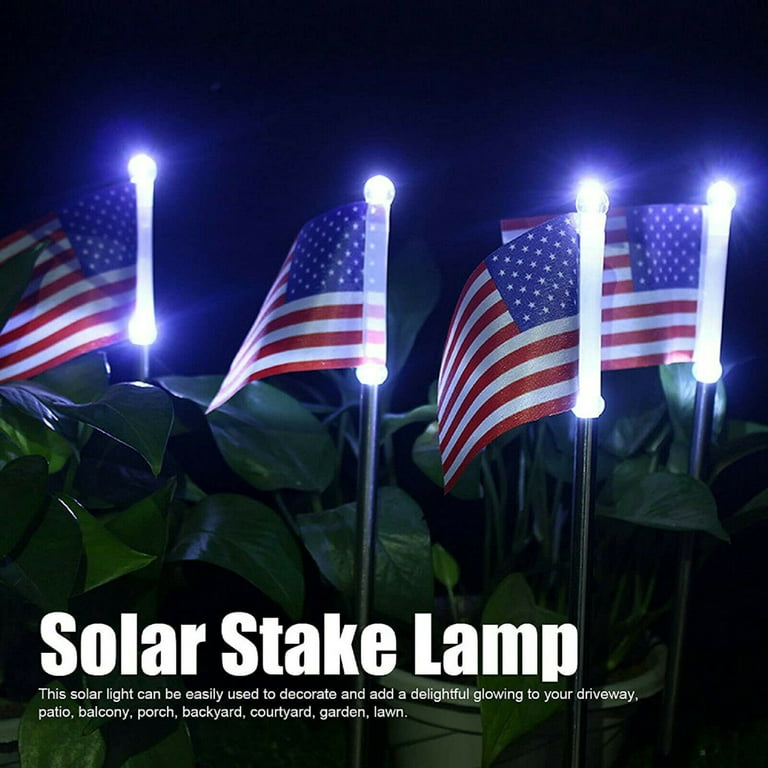 American Flag Solar Light Epicgadget Powered Us Garden Stake Landscape Led Lights With Usa For Outside Memorial Day And July 4th