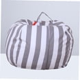 thumbnail image 3 of UPGRATOR Portable Toy Storage Bag 1Pcs Grey Canvas Drawstring Closure for Stuffed Animals Home Organization Kids, 3 of 8