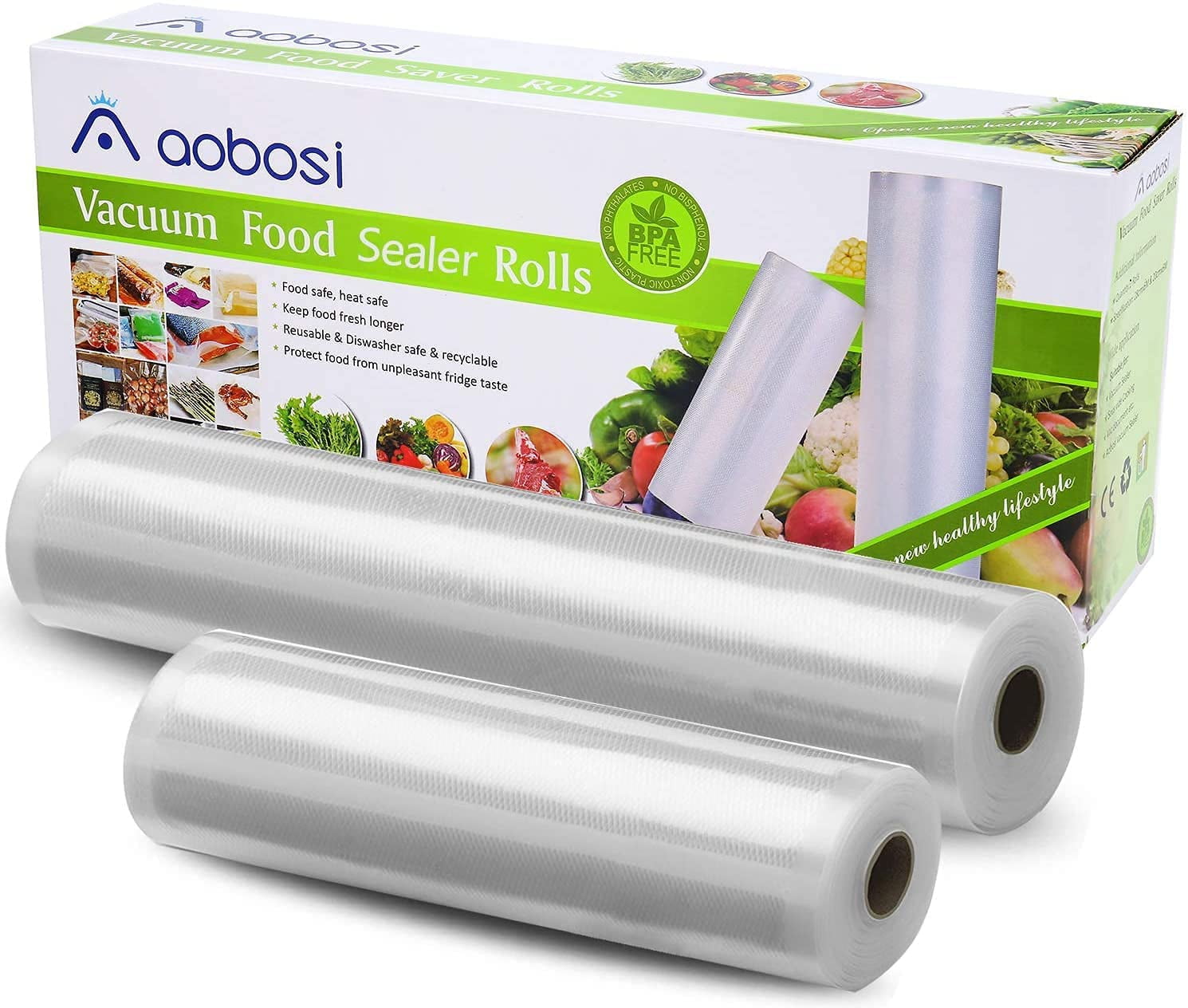 4x Vacuum Sealing Roll Bags Storage Food Saver Kitchen Plastic Heat Seal Bag CA 