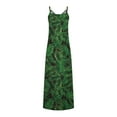 thumbnail image 5 of Womens Long Dresses, Casual Summer Zipper V Neck Slip Beach Maxi Dress Ladies Sexy Sleeveless Print Party Club Maxi Dress Summer Floor Length Cocktail Evening Gowns, 5 of 5