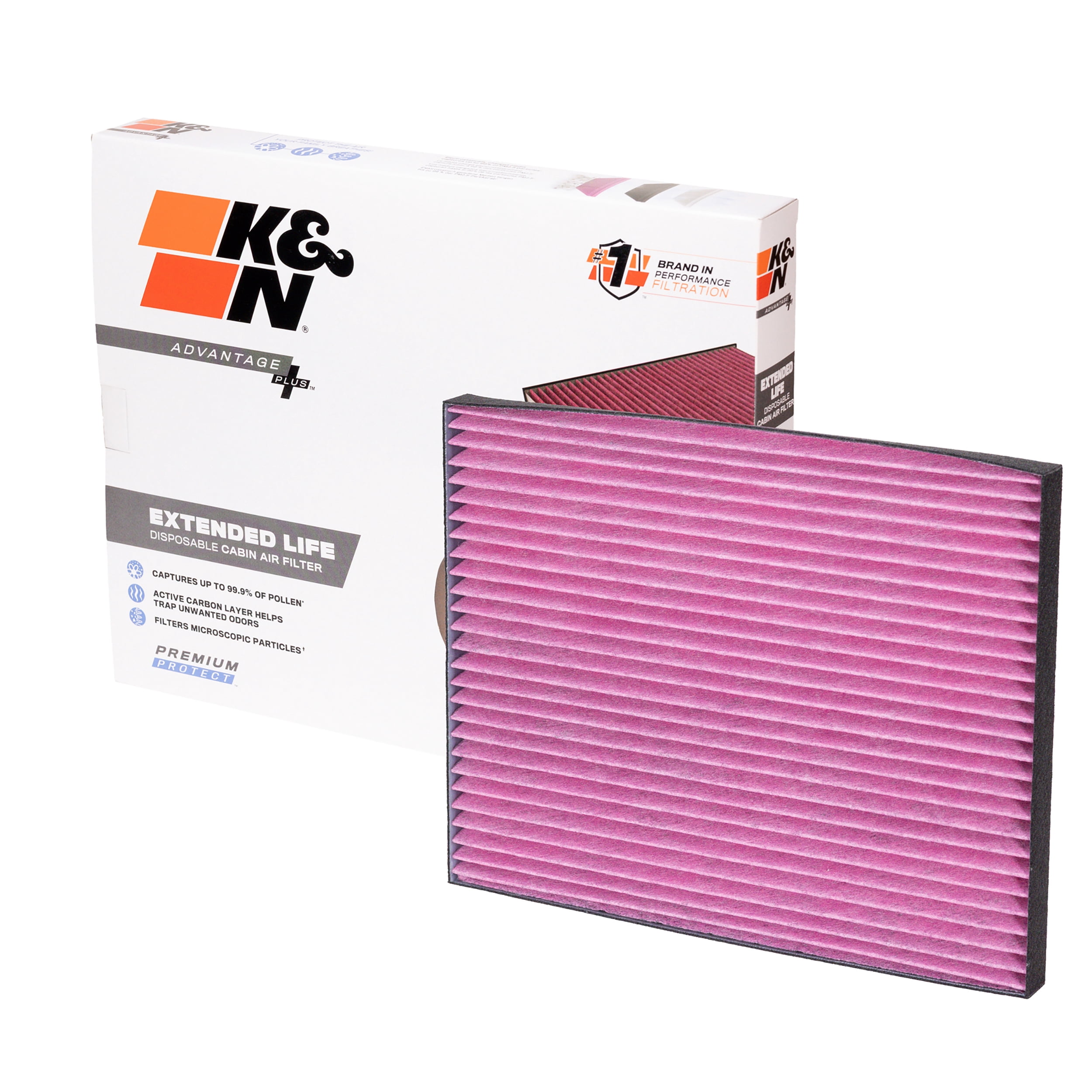 K&N Advantage Plus Cabin Air Filter: Extended Life Disposable, Easy Installation, Cleaner Air Inside Vehicle, DVF6065