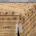 thumbnail image 4 of Zambia Dog Crate Cover, Hieroglyph Style Geometric Abstract Motif, Easy to Use Pet Kennel Cover for Medium Large Dogs, 35" x 23" x 27", Sand Brown Caramel, by Ambesonne, 4 of 6