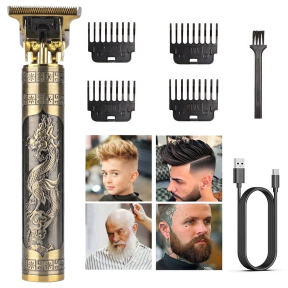 Obacre Hair Clippers for Men, Cordless Electric Hair Trimmer Rechargeable Beard Trimmer Shaver, Electric T Blade Trimmer Zero Gapped Edgers Hair Cutting Kit with Guide Combs