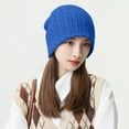 thumbnail image 2 of EnJoCho Unisex Winter Beanie With Stretchable Warmth Women Warm Solid Twist Knit Crochet Pile Pile Hat Pullover Cap Gender-Neutral Aran Knit Wool Beanie, 2 of 3