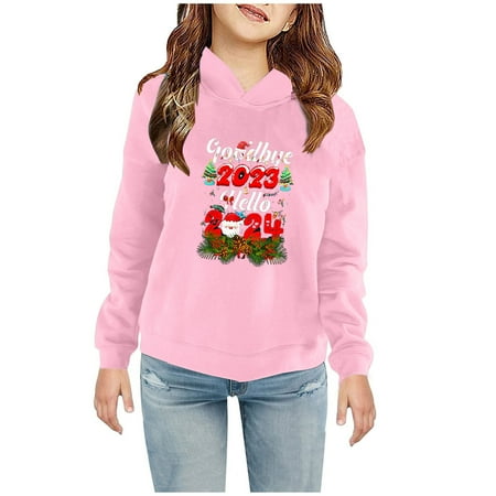 

Herrnalise Toddler Boys Christmas Sweatshirts Hoodies Christmas Prints Pullover Tops Kids Hooded Sweaters Xmas Outerwear