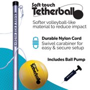 Park & Sun Sports TP-158 Performance Tetherball Set – 2-Piece Steel Pole, Soft-Touch Ball, and Pump