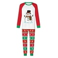 thumbnail image 2 of Uaswgudfs Christmas Family Matching Pajamas Dad’s Set, Snowman Print Long Sleeve Crew Neck Top + Dual Pocket Pants, Festive Holiday Sleepwear for Dad – Walmart Holiday Bestseller, 2 of 7