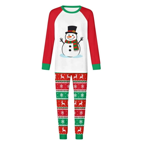 Zwiiyzr Christmas Family Pajamas Matching Sets for Dad Parent Child Outfit Christmas Jumpsuit Printed Home Clothes Pajamas Jumpsuit Red-Dad